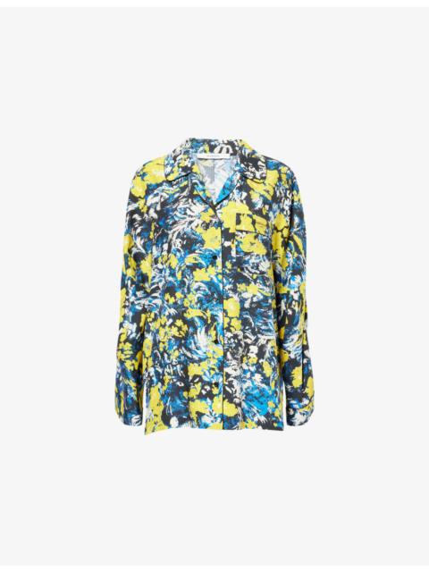 Givenchy Floral-Print Pyjama-Style Woven Shirt
