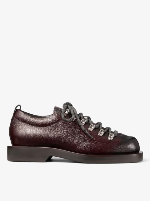 JIMMY CHOO Reeves Lace Up
Chocolate Scotch Grain Leather Lace Up Shoes