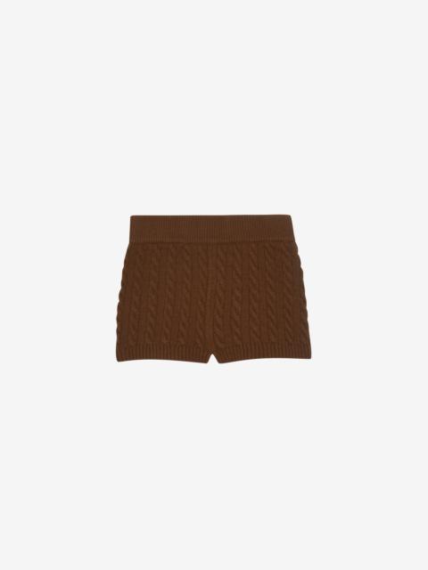 The Frankie Shop Brisbane Knit Mini Shorts - Brown