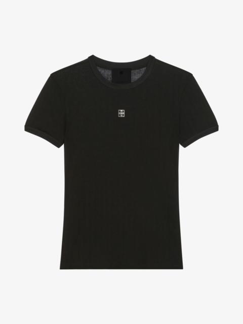 Givenchy SLIM FIT T-SHIRT IN TRANSPARENT COTTON