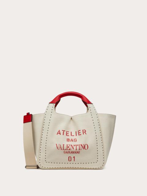 Valentino SMALL VALENTINO GARAVANI ATELIER BAG 01 METAL STITCH EDITION TOTE BAG