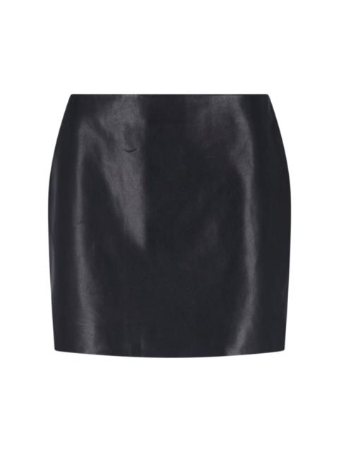 Balmain MINI SKIRT IN LAMBSKIN