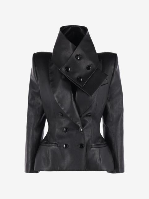 Matières Fécales double-breasted funnel-neck jacket