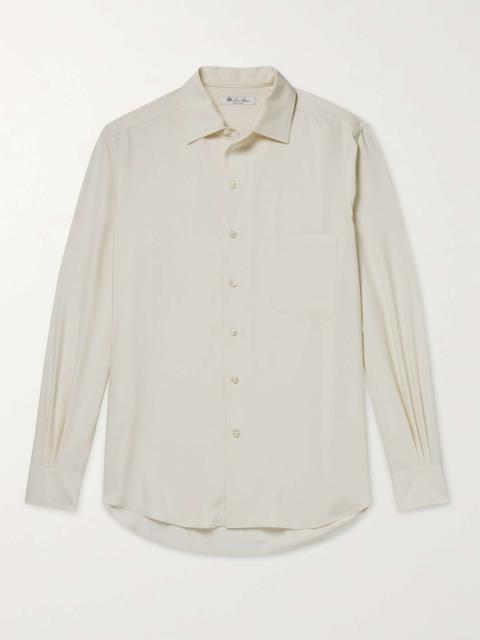 Loro Piana Andre Garment-Dyed Silk Shirt
