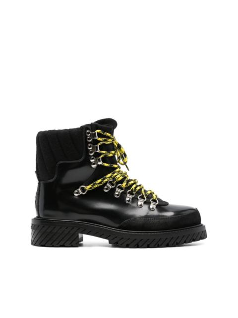 Off-White patent-leather ankle boots