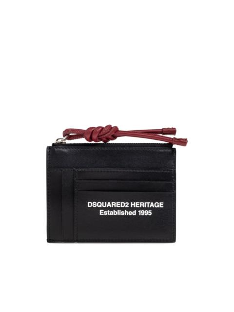 DSQUARED2 knotted leather cardholder