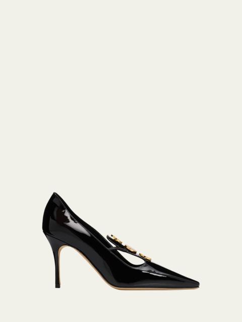 Manolo Blahnik Khafre 85mm Leather Pumps
