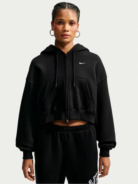 Nike Nike Studio Fleece Medium Weight Women's Oversized Full-Zip Cropped Hoodie