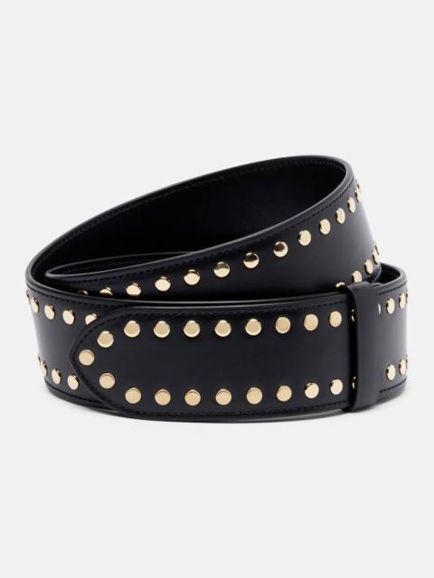 KHAITE Theo studded leather belt