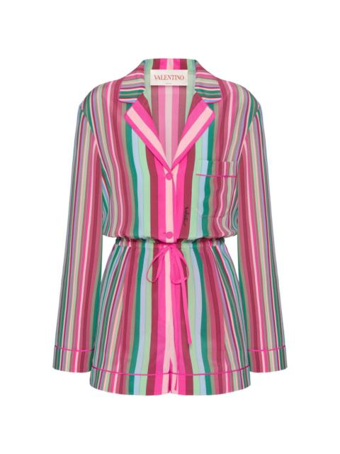 striped silk playsuit