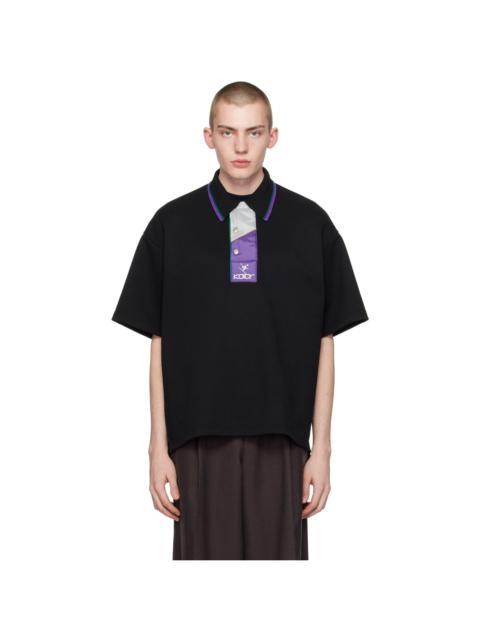 Kolor Black Padded Placket Polo