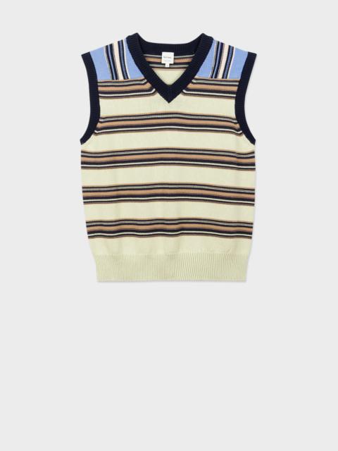 Mix-Up Stripe Knitted Vest