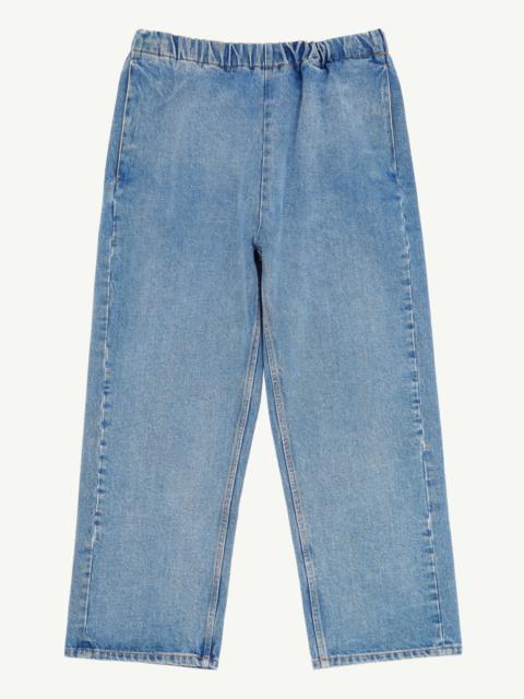 Cropped Blue Denim Trousers