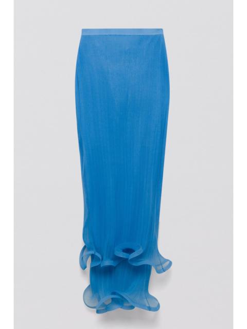 SIMKHAI ruffle-hem plissÃ© pencil skirt