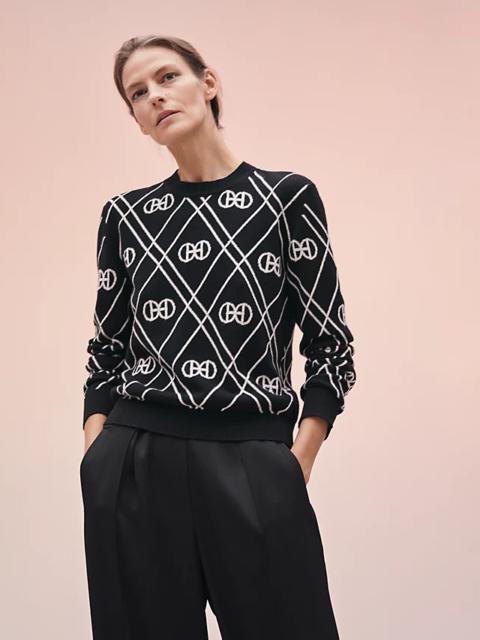 Hermès "H Rond" long-sleeve sweater