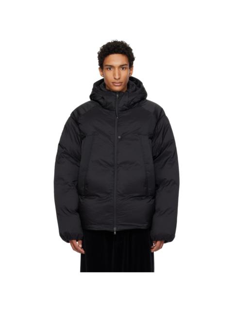 Y-3 Black Hooded Puffer Down Jacket