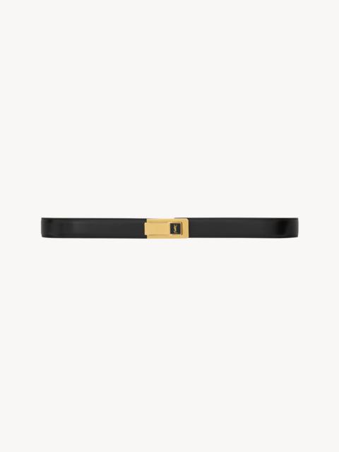 SAINT LAURENT CHARNIERE BUCKLE BELT IN SMOOTH LEATHER