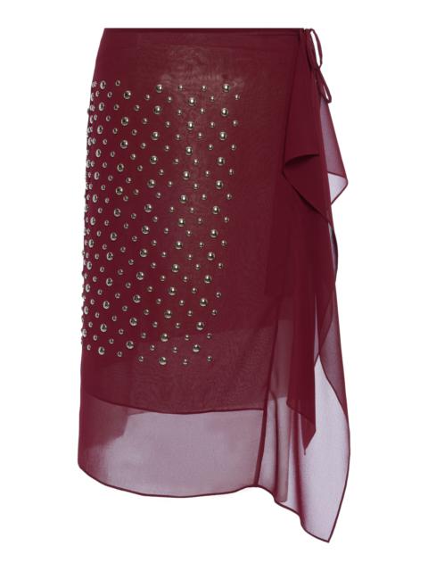 Sima Voile Midi Skirt burgundy