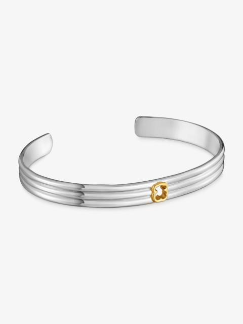 TOUS 7-mm steel Bangle with two-tone bear TOUS Galia