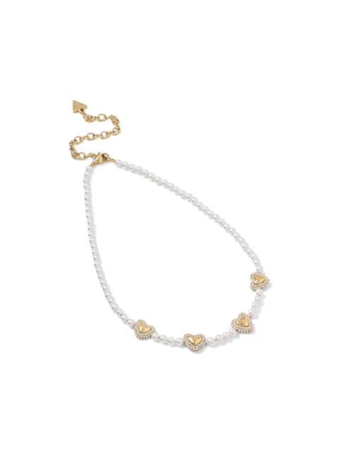 GUESS USA heart-bead necklace