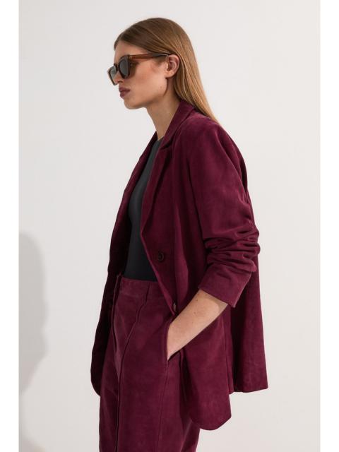 KAREN MILLEN Suede Tailored Single Breasted Blazer