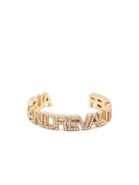 ALEXANDRE VAUTHIER logo-lettering cuff bracelet
