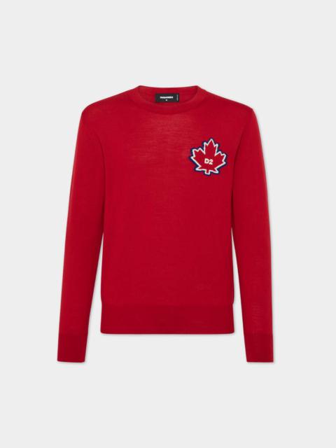 DSQUARED2 D2 LEAF CREWNECK
