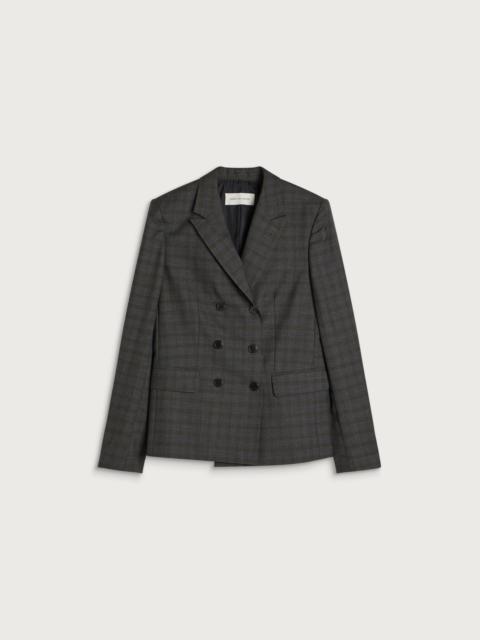 Dries Van Noten Dries Van Noten Bent Abstract Check Wool Blazer