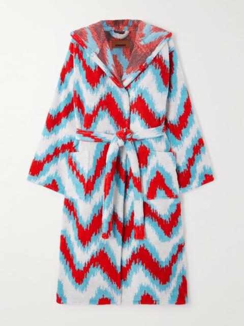 Missoni Belted Striped Cotton-terry Robe
