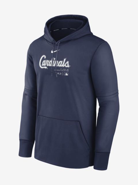 Men's St. Louis Cardinals Authentic Collection Practice Nike Therma MLB Pullover Hoodie