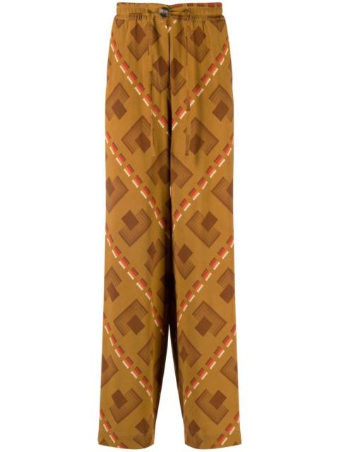 Pierre-Louis Mascia patterned wide-leg trousers