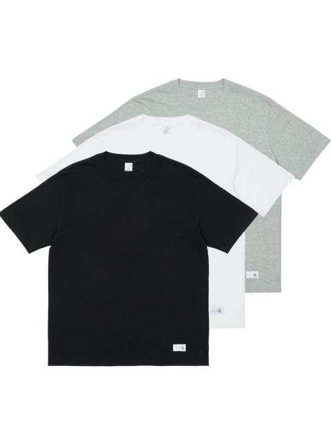 PALACE CK1 PALACE SHORT SLEEVE CREW NECK TEE 3PK CLASSIC WHITE / LIGHT GREY HEATHER / BLACK