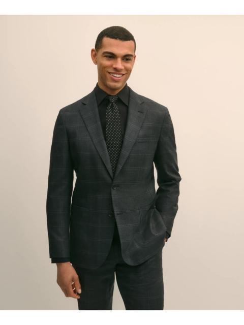 Brooks Brothers Brooks Brothers Explorer Collection Slim Fit Wool Windowpane Suit Jacket