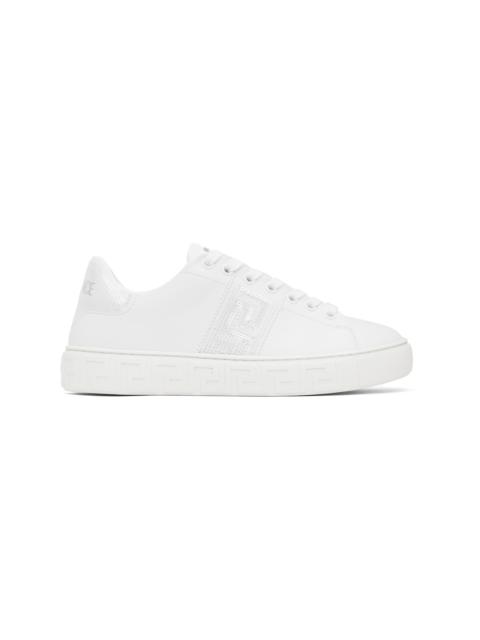 VERSACE White Greca Sneakers