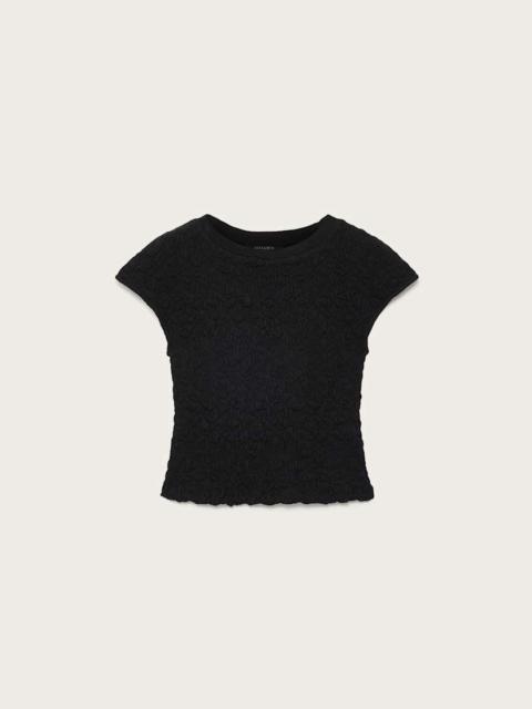 ALLSAINTS LUNA CRINKLE COTTON SLIM FIT T-SHIRT