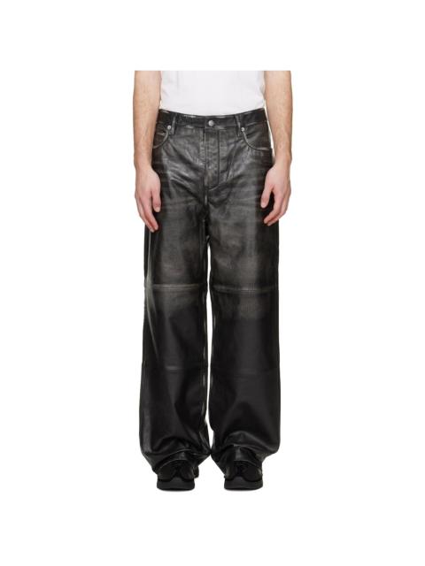 Ksubi Black Blackjack MAXX Leather Pants