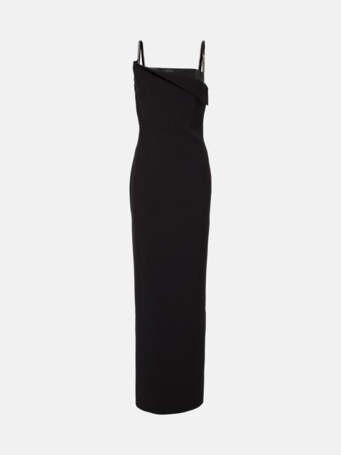 ROLAND MOURET Embellished crêpe gown