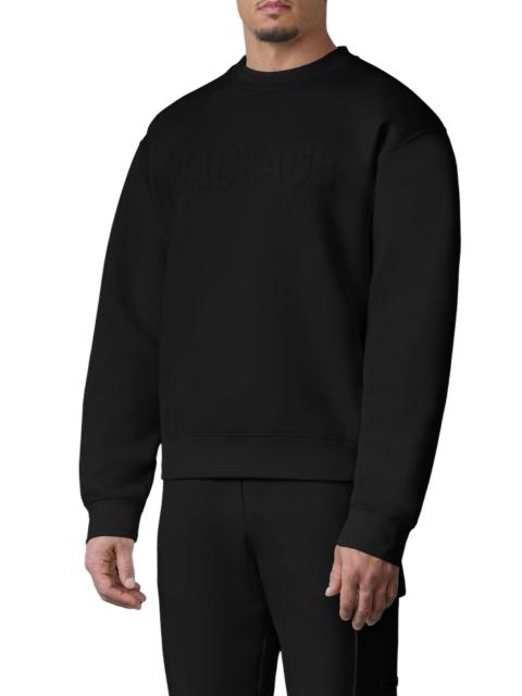 MACKAGE Men's Julius LG Logo Cotton-Blend Sweatshirt - Black