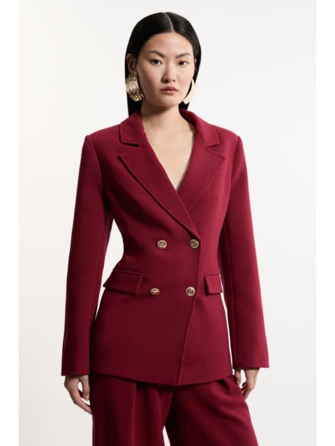 KAREN MILLEN Compact Stretch Essential Tailored Doubled Breasted Blazer