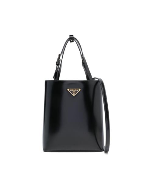 Prada triangle logo-plaque bucket bag