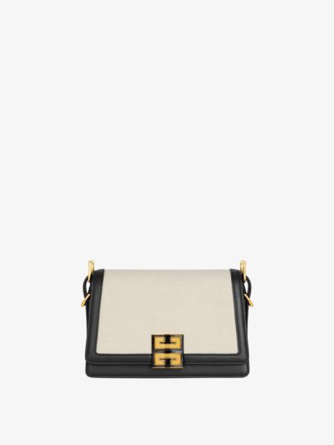 Givenchy MEDIUM 4G CROSSBODY BAG IN GRAINED LEATHER AND CANVAS