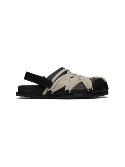 Rick Owens Black Hollywood Megalaced Granola Mules