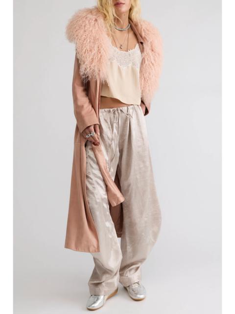 FREE PEOPLE Crowd Pleaser Twisted Satin Pull-On Pants