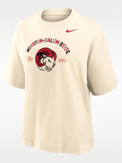 Nike Nike College (Winston-Salem State University) Women's Boxy Cotton T-Shirt