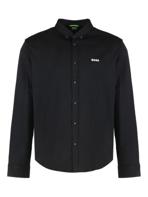 BOSS pique cotton shirt
