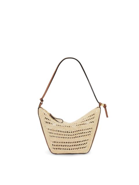 Loewe Mini Hammock Hobo in raffia and calfskin