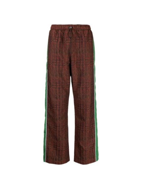 Ahluwalia check-pattern straight-leg trousers