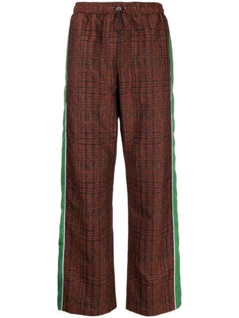 Ahluwalia check-pattern straight-leg trousers