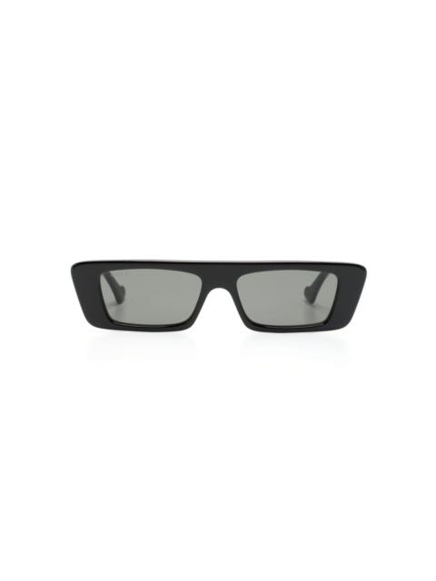 logo-print rectangle-frame sunglasses