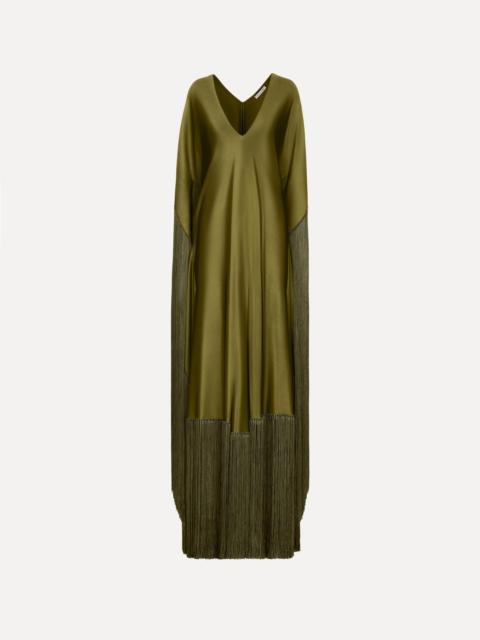 Oscar de la Renta FRINGE JERSEY CAFTAN
